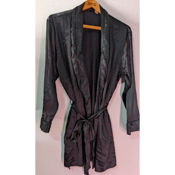 Fredericks of Hollywood Robe Kimono Womens One Size Black Size L Large(620m) - Picture 1 of 4